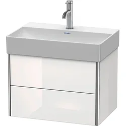 Duravit XSquare Waschtischunterbau Compact, wandhängend, 2 Schubkästen, 584x397x390mm, XS416708585, Farbe: Weiß Hochglanz Lack