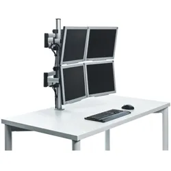 Novus MPS SET TSS Quattro (Tisch, 15 kg), Monitor Halterung, Silber, Mehrfarbig, Grau