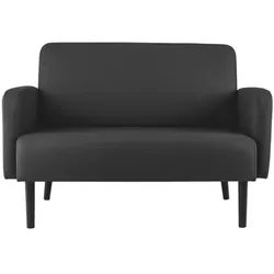meet 2-Sitzer-Sofa »Lisboa« mit Kunstlederbezug schwarz, 124x83x55 cm
