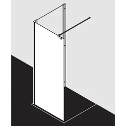 Kermi Liga Seitenwand LITWF120201AK 120x200cm, silber/mattglanz, ESG klar, mit 90Grad Stabilisierung