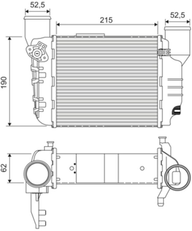 Ladeluftkühler VALEO 817867
