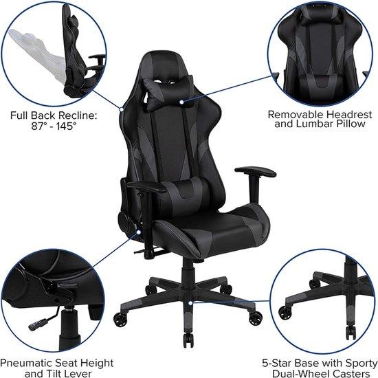 Famanu Gamingstuhl Ergonomisch Verstellbar - Grau