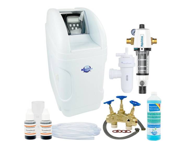 Aquintos Wasseraufbereitung Wasserhahn-Wasserfilter MKC32 TOP-Line Wasserenthärtungsanlage, Vollautomatische Anpassung an den Wasserverbrauch