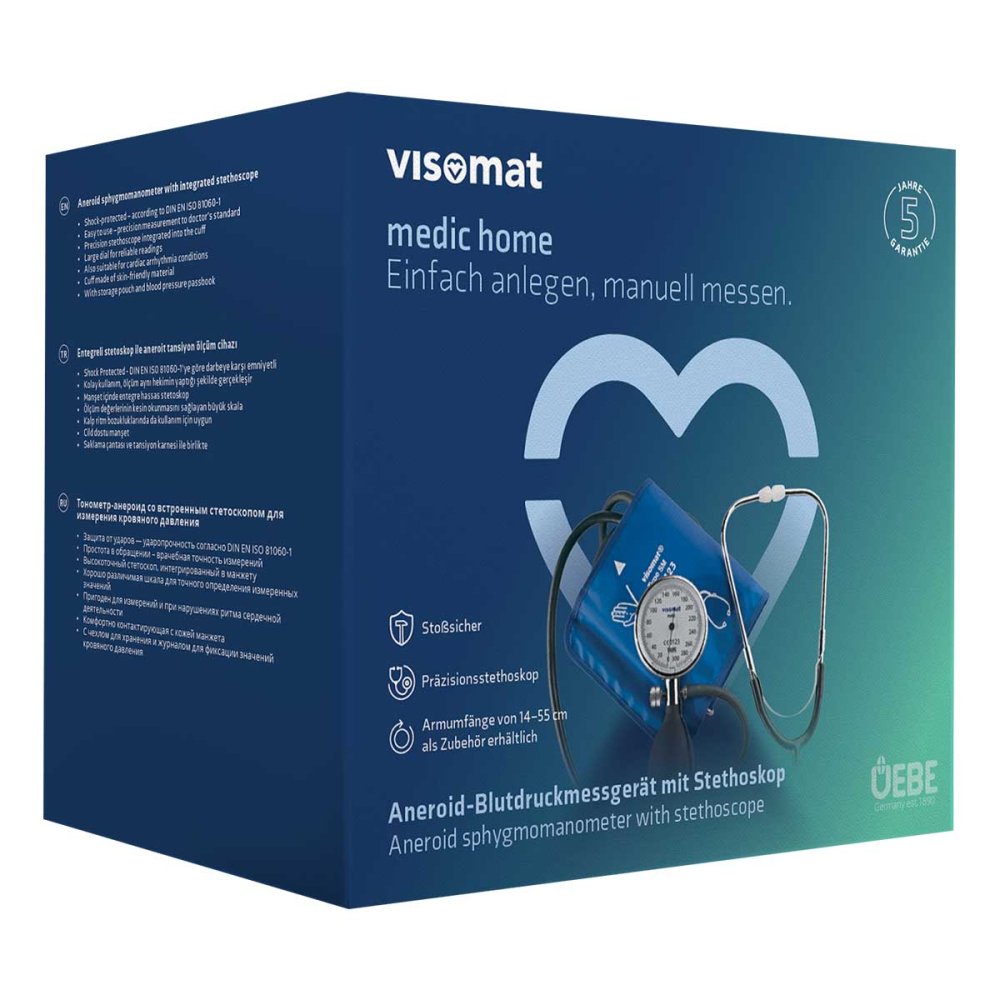 Uebe Medical GmbH Visomat medic home XXL Blutdruckmessgerät mit Stethoskop 11137340