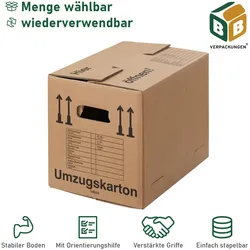 BB-Verpackungen GmbH 30 x Umzugskarton Compact 40 kg Traglast stabile Umzugskiste Umzug Umzugsmaterial 2-wellige Movebox BB-Verpackungen