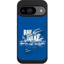 Nivocase Handyhülle für Google Pixel 9 Hülle NIVOpure Case Schwarz Aufstieg FC Schalke 04 Offizielles (Google Pixel 9), Smartphone Hülle, Schwarz