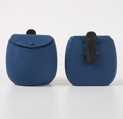 Market Central Portable Dog Training Treat Pouch With Magnetic Closure And Clip On Silicone Treat Bag blue