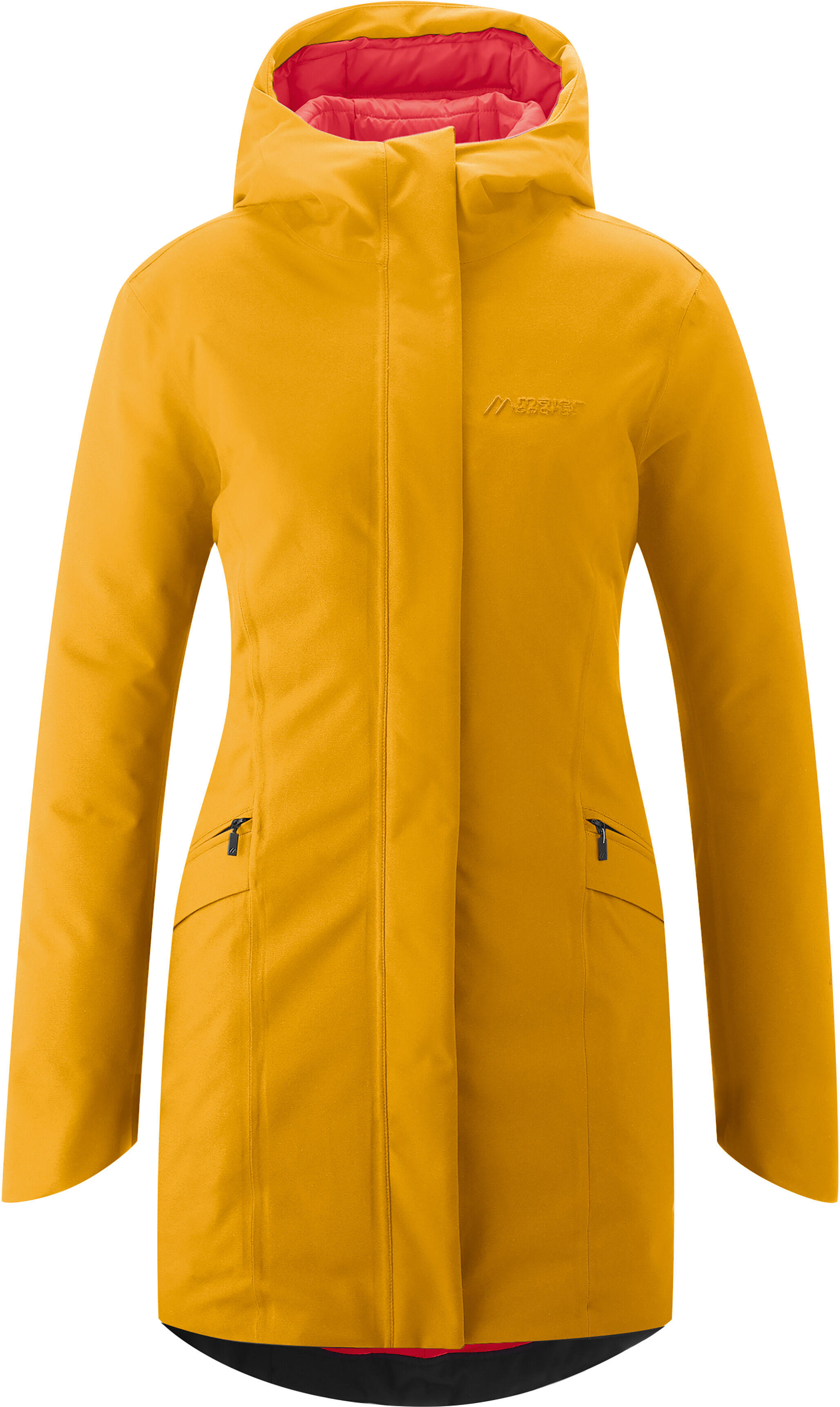 Funktionsjacke MAIER SPORTS "Henni", Damen, Gr. 40, gelb (sonnengelb), 100% Polyester, Jacken Funktionsjacke, Sportlicher Outdoormantel für Outdoor und City, leicht wattiert sonnengelb 40