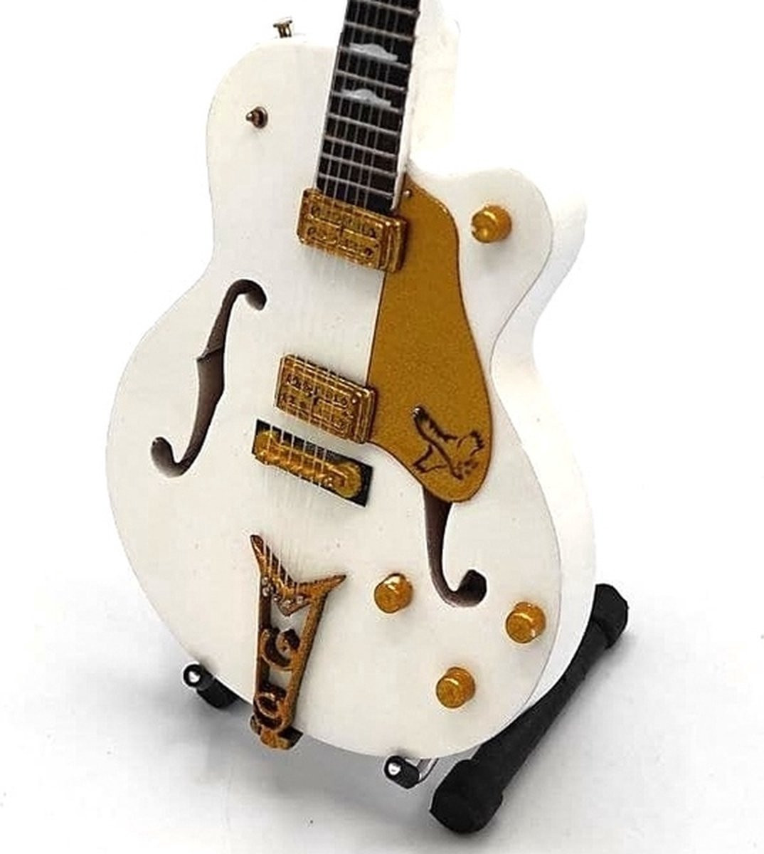 Miniatuur replica Gretsch 1955 White Falcon gitaar van John Frusciante - Red Hot Chili Peppers