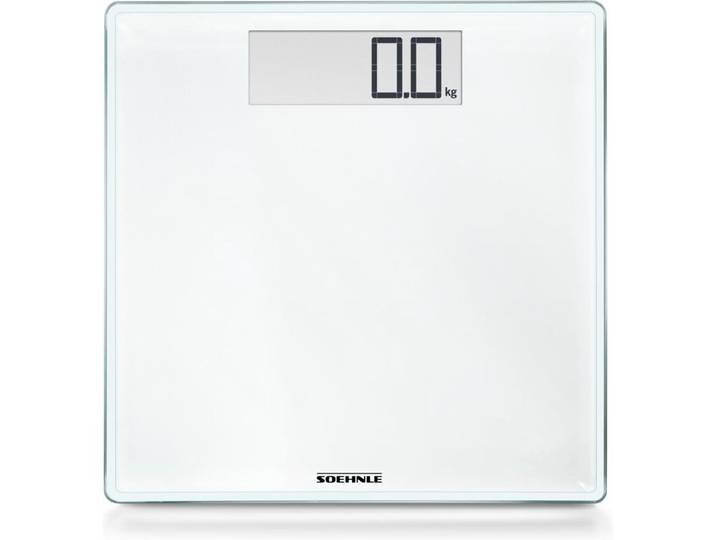 Soehnle personenweegschaal digitaal Style Sense Comfort 100 - wit - tot 180 kg - incl. batterijen