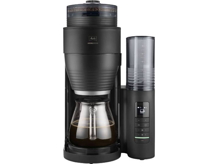 MELITTA Kaffeemaschine mit Mahlwerk AromaFresh Pro X 1030-02 , silber (schwarz, silber), 1,25 l, 10, Kaffeemaschinen, Kaffeemaschine mit Mahlwerk