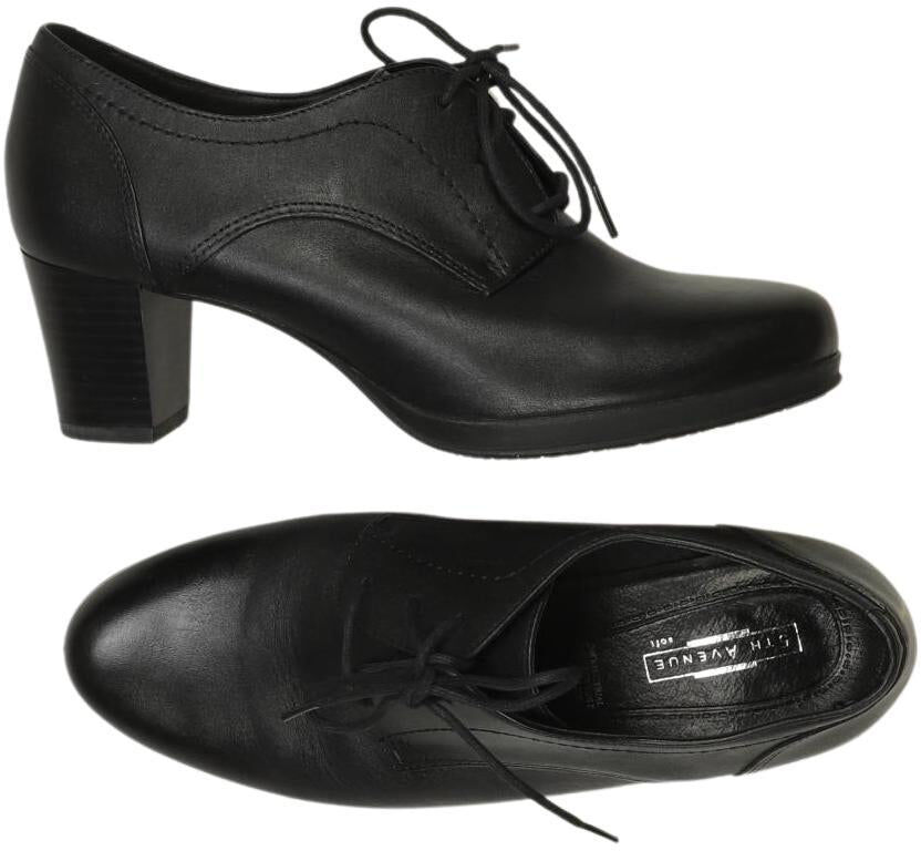 5th Avenue Damen Halbschuh, Schwarz, Gr. EU 38.5, Leder - Second Hand