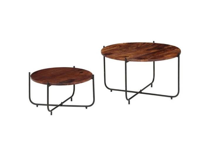 Ensemble de table basse 2 pièces - - bois massif - 2 pièces - pour salon - 60 x 35 cm 862rac45n