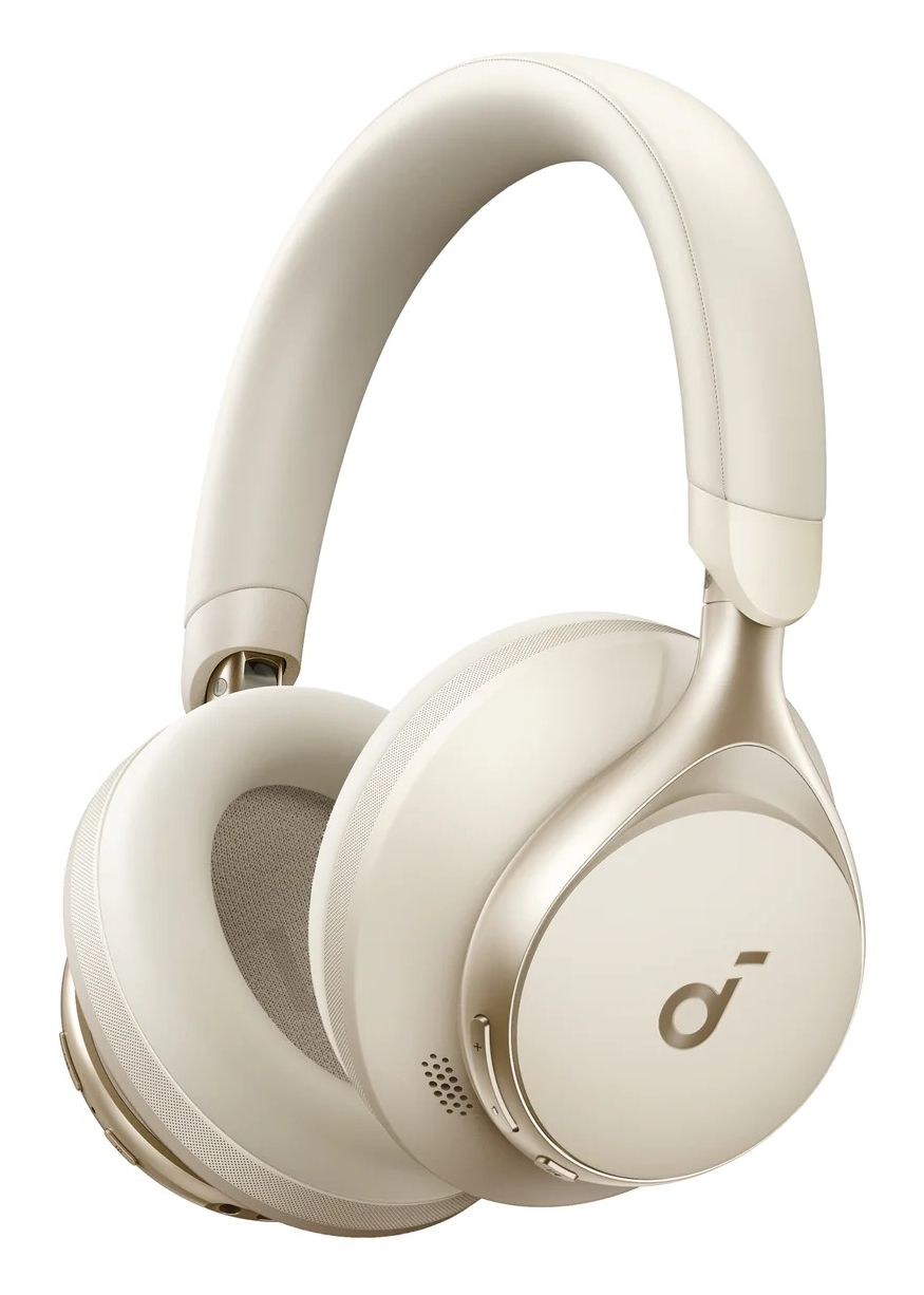 Soundcore Space One On-Ear Bluetooth Kopfhörer kabelgebunden/kabellos 55 h Laufzeit (Cremefarben) A3035G21