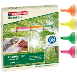 edding EcoLine Textmarker 24, 4er Etui