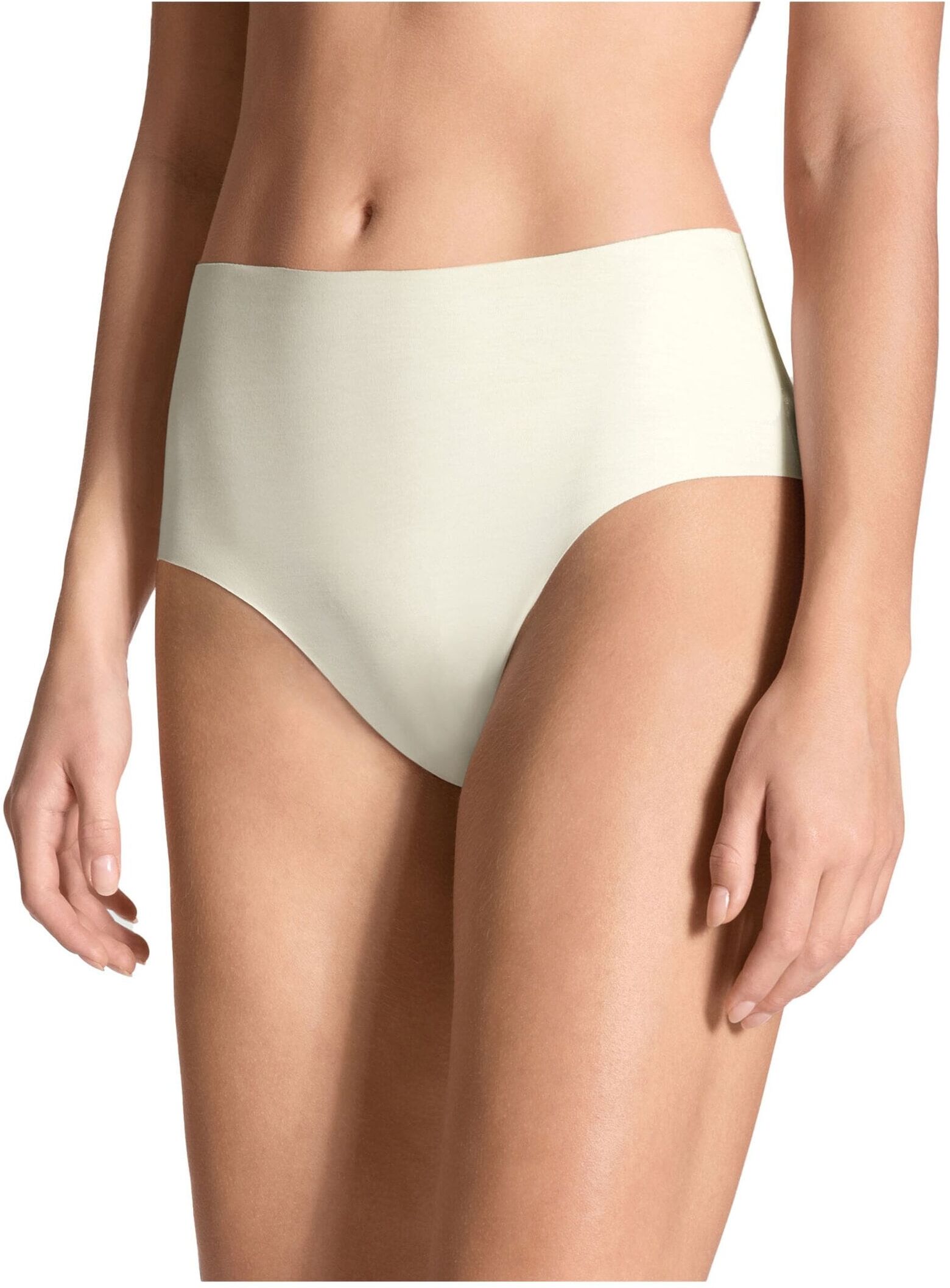 Slip CALIDA "Slip Natural Skin Midi Slip 1er Pack", Damen, Gr. 44-46, weiß, Obermaterial: 83% Modal CMD. 17% Elasthan EL., Unterhosen Slip