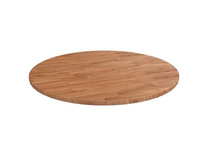 vidaXL Tischplatte Runde Hellbraun Ø70/1,5 Cm Behandeltes Eichenholz, Holz, 70x1.5x70 cm, Esszimmer, Esstische, Tischsysteme