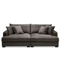 BOOOM Bigsofa Tribecca Stoff Grau Charcoal 242 cm