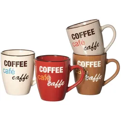 Ritzenhoff & Breker, Tasse, Kaffeebecher Coffee Talk, 0,39 L (390 ml, 8x)