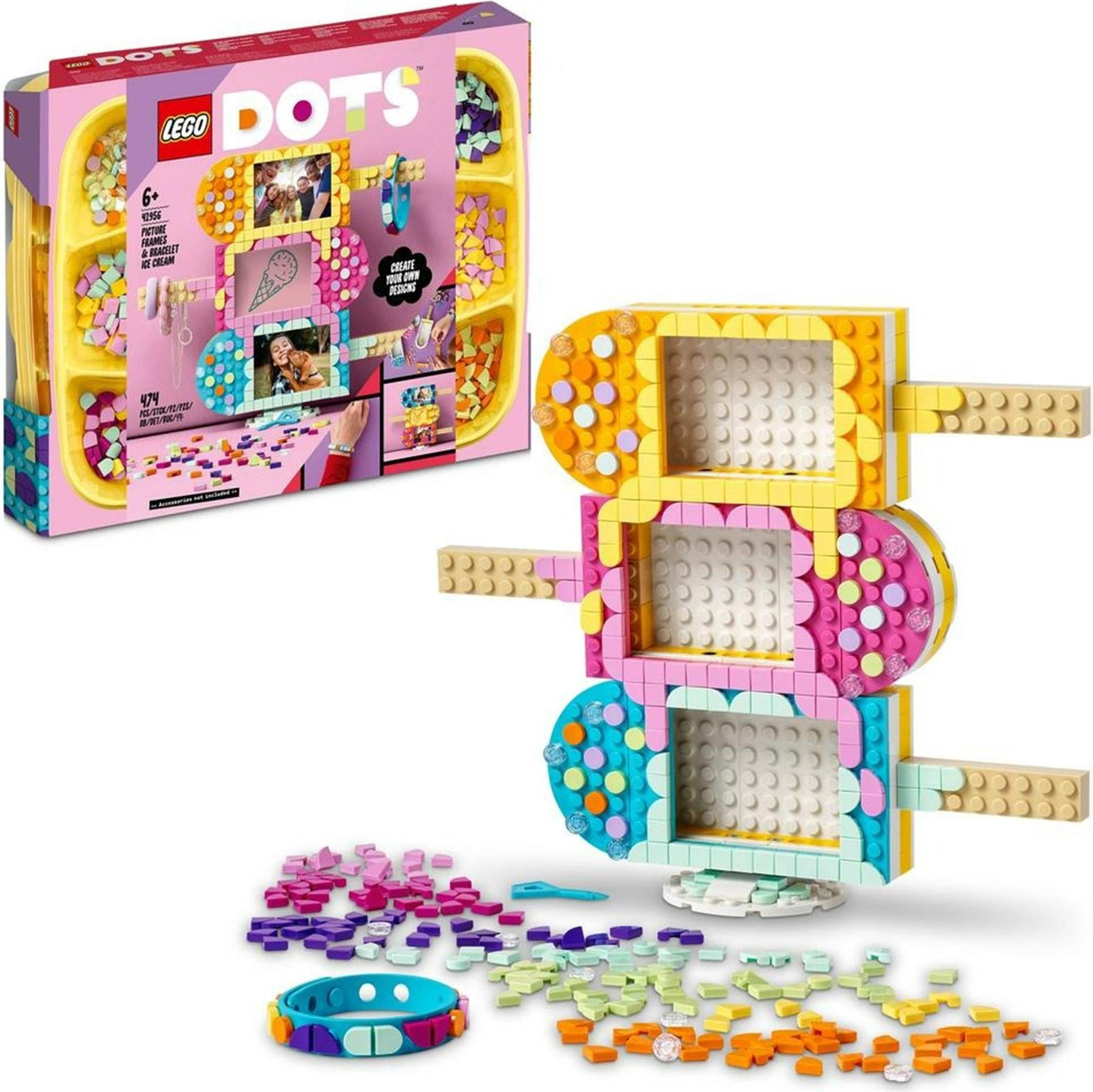LEGO 41956 DOTS IJsthee-afbeeldingenframe en armband knutselset