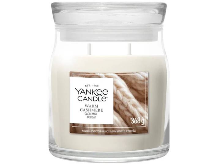 Yankee Candle - Warm Cashmere Medium Geurkaars - 50 branduren - 2 lonten