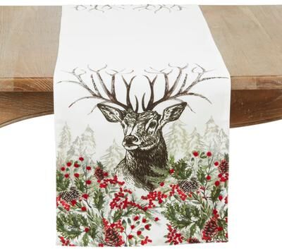 Saro Lifestyle "Deer Table Runner - 16""x72"""