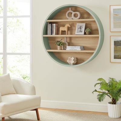 Modway "Romy 47"" Round Wall Book Shelf"