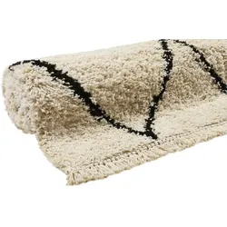 WECONhome Hochflor-Teppich STUDIO two WH-80260-690 creme beige 80x300