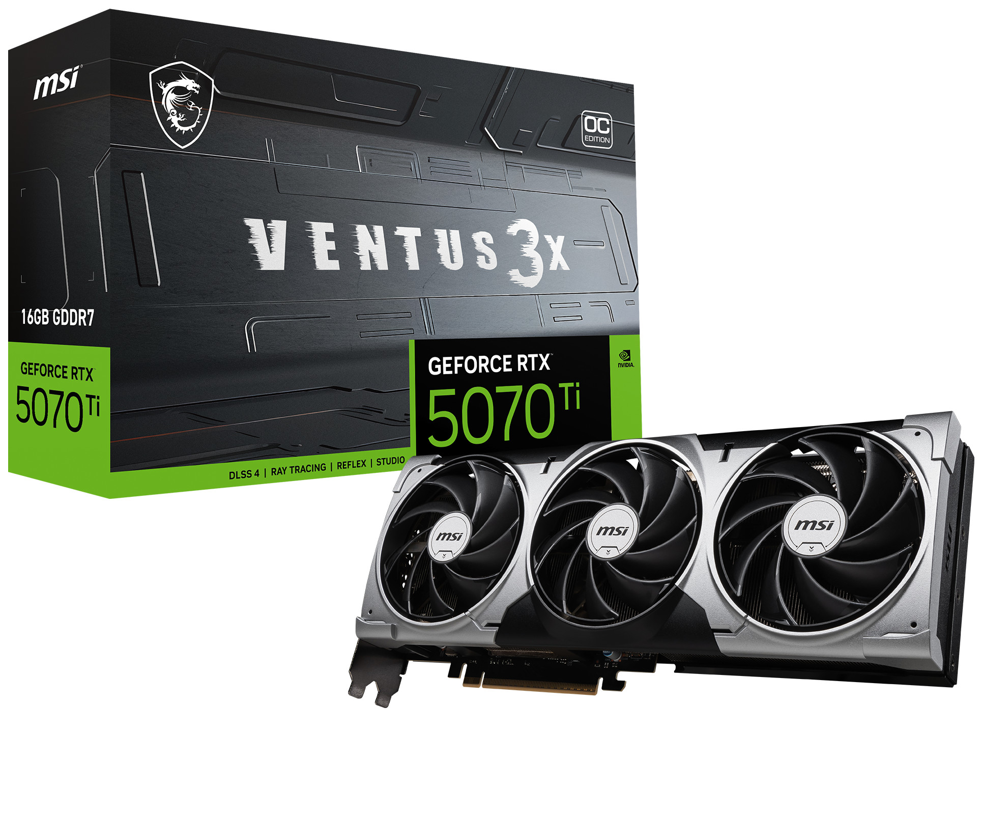 MSI GeForce RTX 5070 Ti VENTUS 3X OC Grafikkarte 16 GB