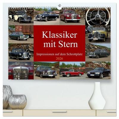Klassiker mit Stern (hochwertiger Premium Wandkalender 2026 DIN A2 quer), Kunstdruck in Hochglanz