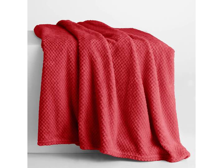Plaid Enry 70 x 150cm Rouge/Rouge Microfibre