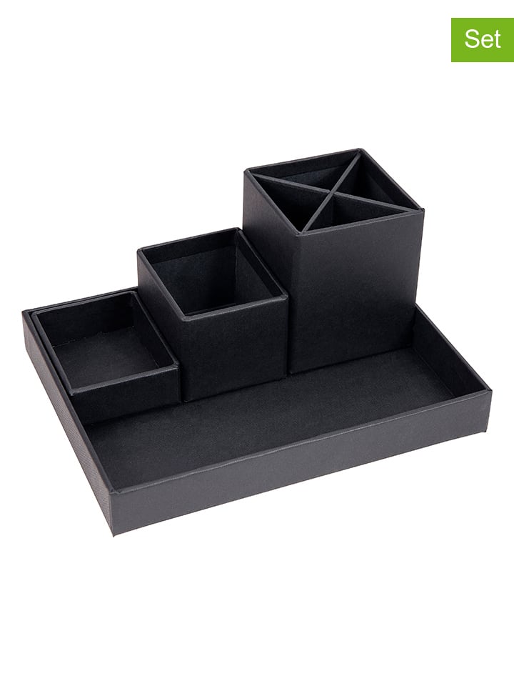 BIGsoBox 4tlg. Set: Desktop-Organizer "Lena" in Anthrazit - onesize