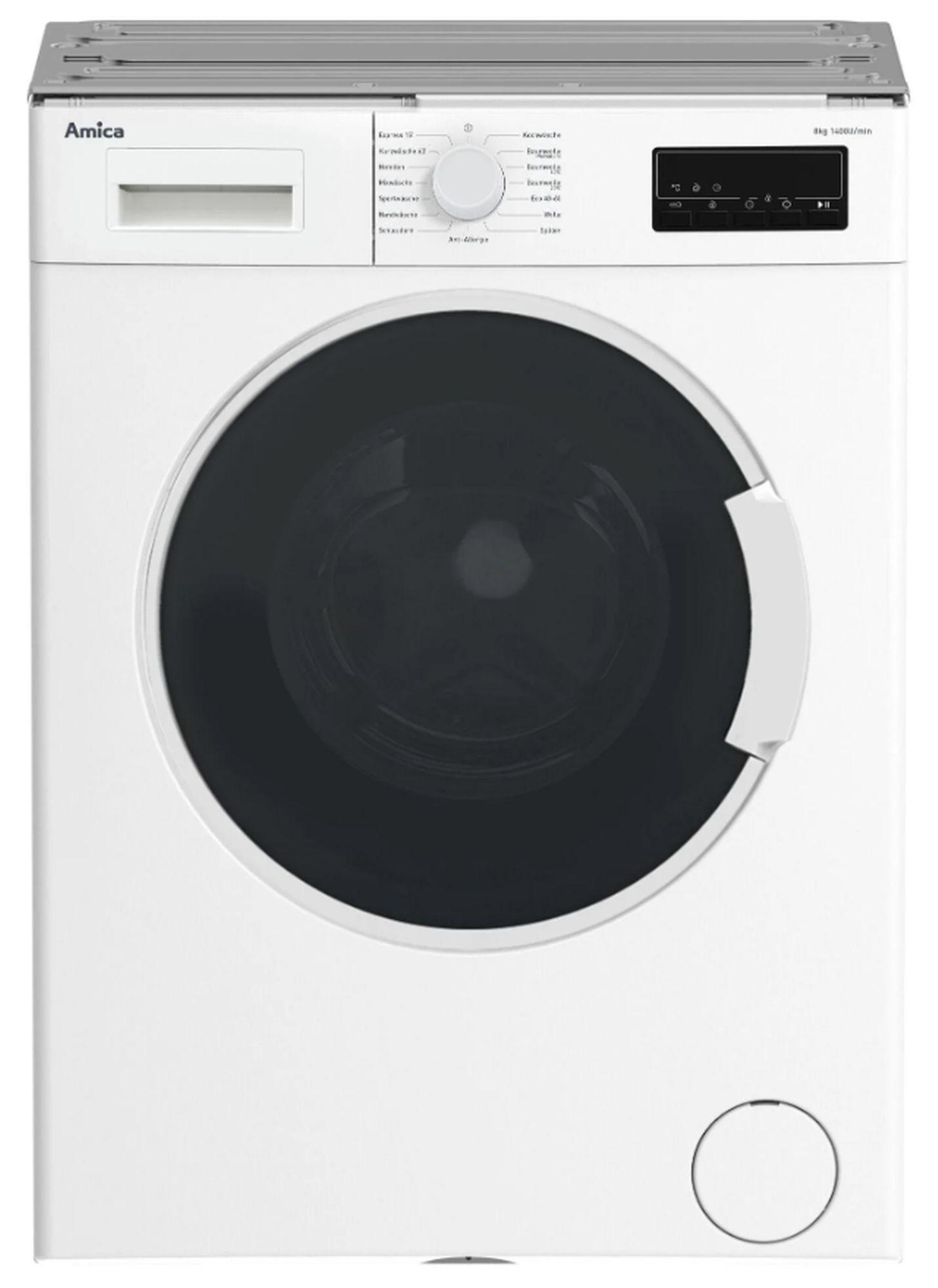 Amica UWA 474 040, Frontlader, 7 kg, B, 77 dB, 1400 RPM, C