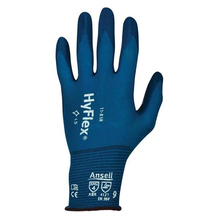 Ansell Handschuhe HyFlex 11-818 Grösse 10 dunkelblau EN 388 PSA-Kategorie II (10) (11-818-10)
