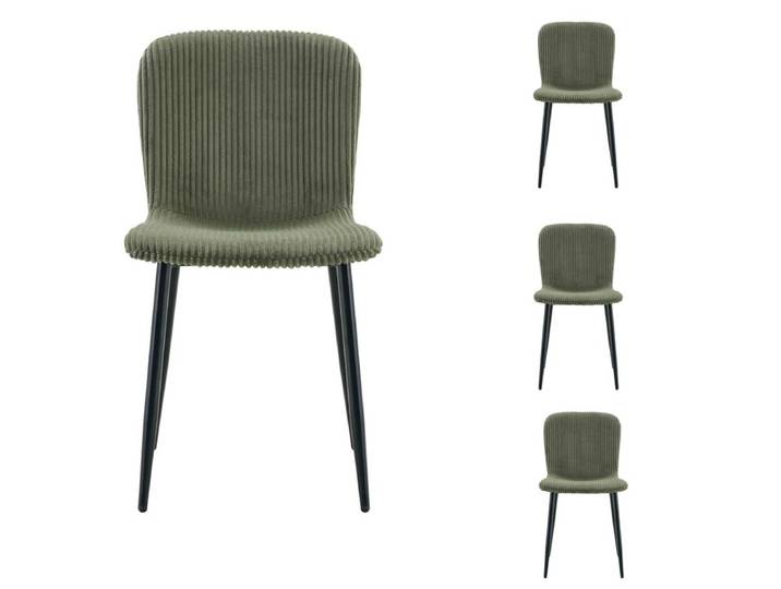 Lot 4 chaises MATHILDE Kaki