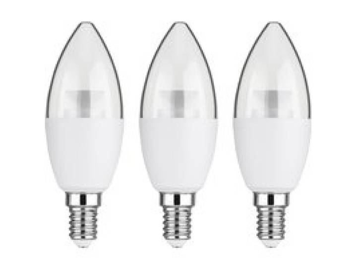 LIVARNO HOME Lot de 2 ou 3 ampoules LED (Bougie E14 4,9W, lot de 3, transparent)