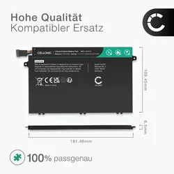 Subtel Akku für Lenovo ThinkPad E580, E480, E590, E490, E595, E485, E585, R480 (2700 mAh), Notebook Akku, Schwarz