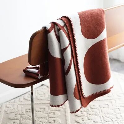 Shop Station Luxury Jacquard Throw Blanket Soft Imitation Cashmere Sofa Throw & Nordic Decorative Bedspread dark Red 51.18 70.87 Inches
