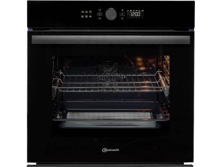 BAUKNECHT Backofen BBI4S8HM1SK, mit 1-fach-Teleskopauszug, Hydrolyse, 310°C Pizza-Funktion – wie frisch aus dem Steinofen, AirFry-Funktion