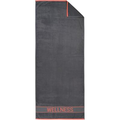 Saunatuch DYCKHOFF "Wellness", grau (anthrazit), B:80cm L:200cm, Frottier, Baumwolle, Handtücher
