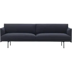 Muuto Outline Sofa 3-Sitzer, vidar 554 / schwarz
