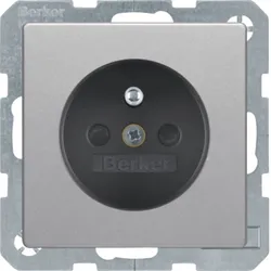 Berker Steckdose alu/samt 6765766084