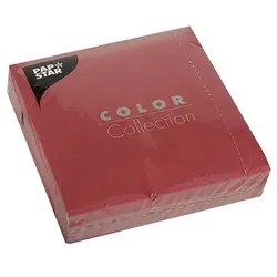 PAPSTAR 700 Servietten, 3-lagig 1/4-Falz 33 cm x 33 cm bordeaux