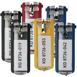 Durable Schlüsselanhänger Key Clip farbig sortiert VE=12x6 Stück