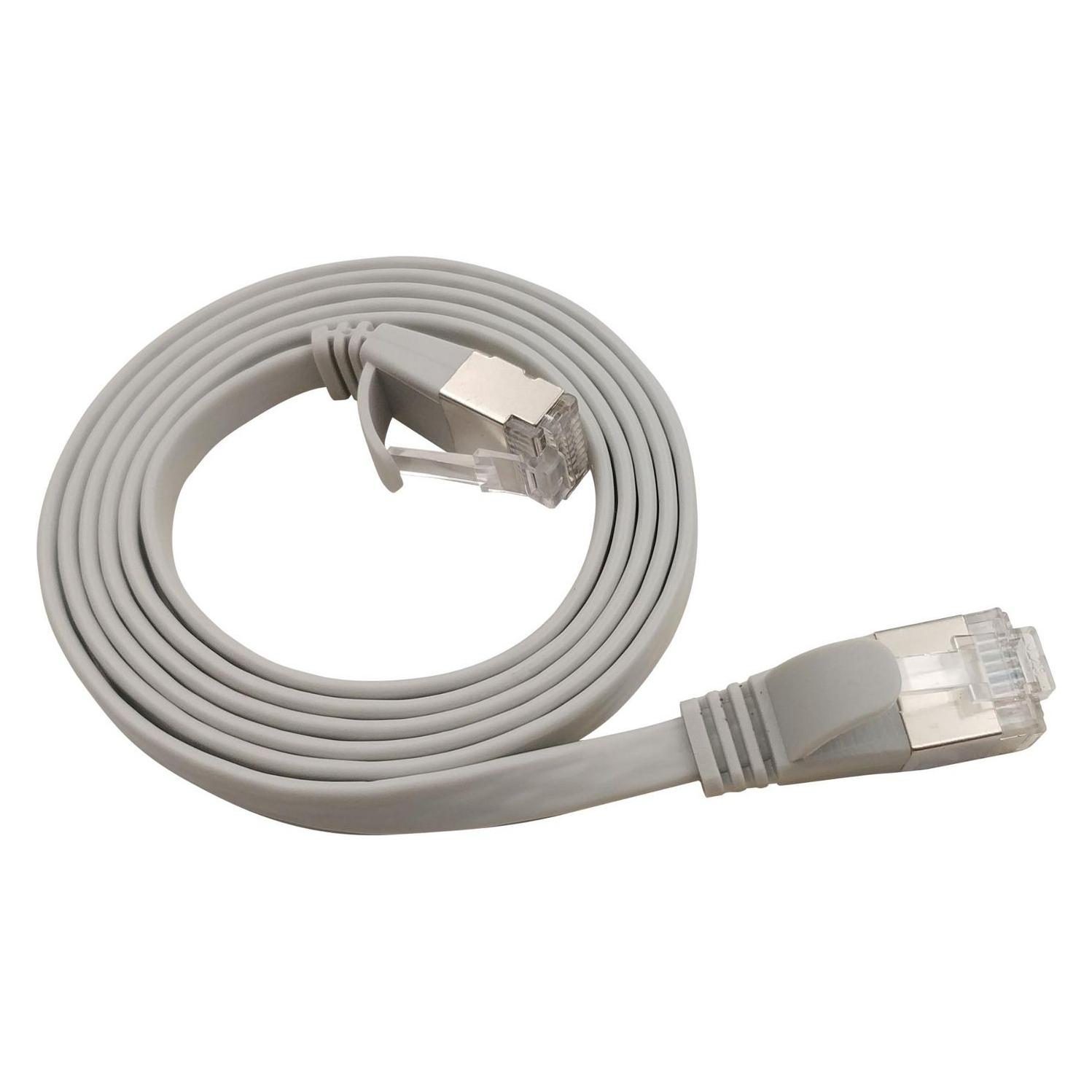 LinkIT Flat U/FTP Cat6A Grey 4m AWG (CAT6a, 4 m) (STP-FL6A-00400-GY)