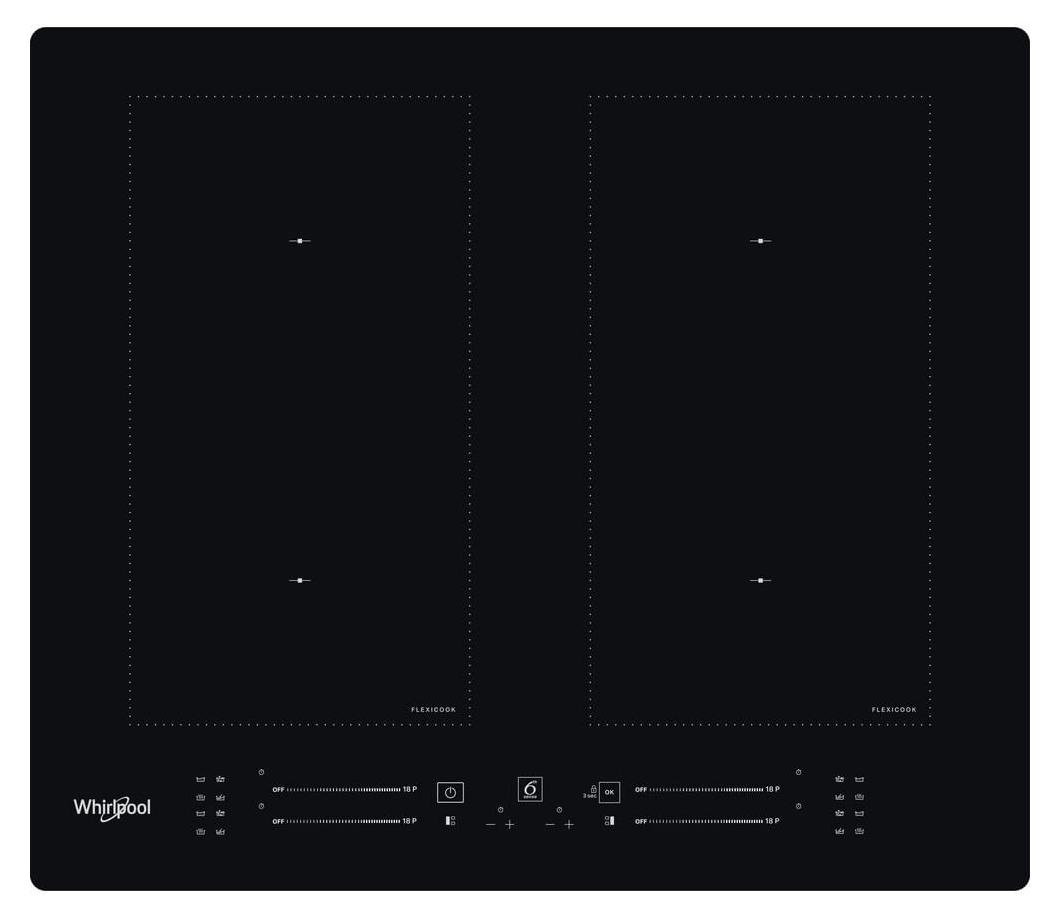 Whirlpool WL S1360 NE, Schwarz, Integriert, 59 cm, Zonen-Induktionskochfeld, Glaskeramik, 4 Zone(n)