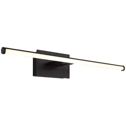 LED Bilderleuchte Akku USB Wandlampe Fernbedienung Schalter Bilderlampe schwenkbar schwarz, Magnetbefestigung, 3,5W 200Lm warmweiß, L 40 cm
