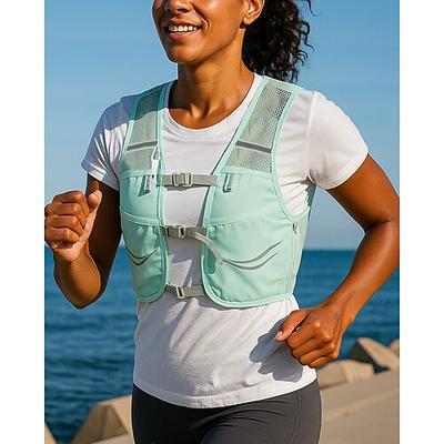 Laufweste Trinkweste Rucksack Reflektierend Wasserdicht Leicht Polyester Flüssigkeitszufuhr für Marathon Wandern Trail-Rennen