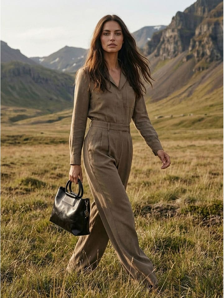 Christian Laurier Leder-Henkeltasche "Savannah" in Schwarz - (B)33 x (H)22 x (T)13 cm - onesize