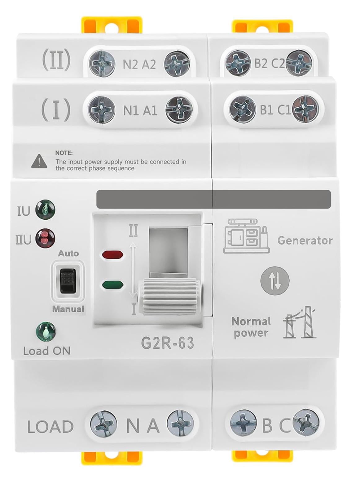 Selius Dual Power Automatische Omschakelaar 63A 4P DIN-rail Noodstroomschakelaar 400V